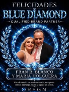 Contacto diamante azul